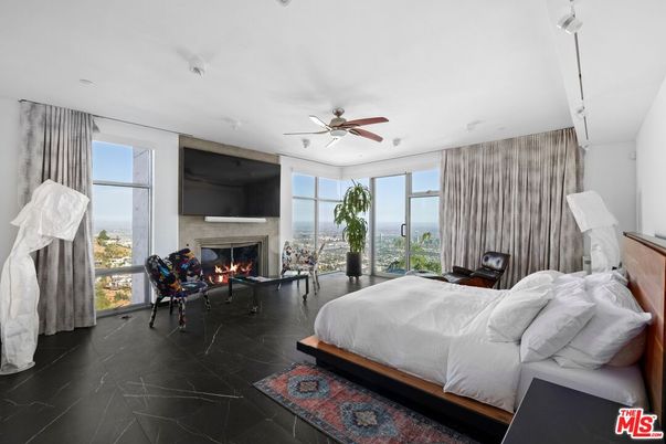 Bedroom, Fireplace, Interior