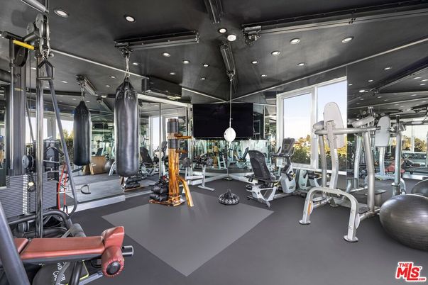 Fitness Equipment, Gym, Interior, Recessed Lighting