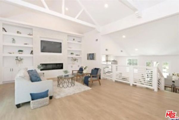 Dining room, Fireplace, Interior, Living room, Recessed Lighting, Wood Texture Flooring