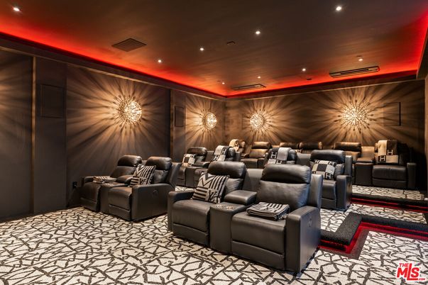 Home Theatre Room, Interior, Projection Screen, Recessed Lighting, Theatre Room