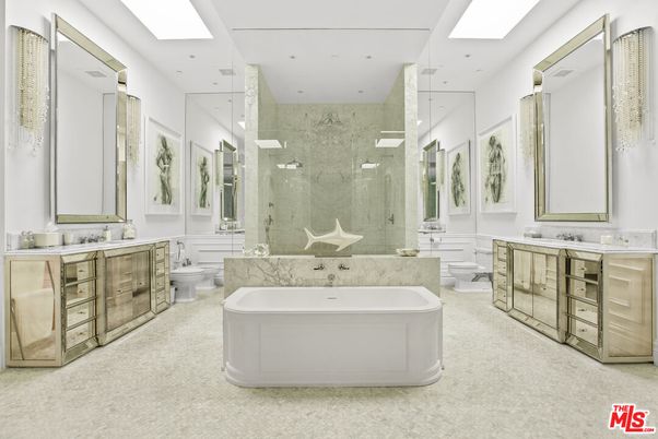 Bathroom, Dual Sink Vanities, Free Standing Baths, Glass Shower, Interior, Recessed Lighting