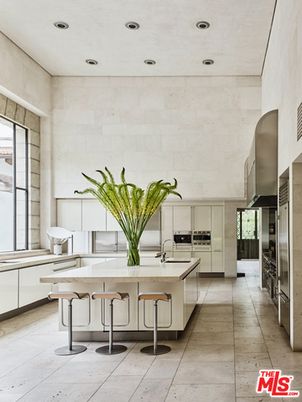 Interior, Kitchen, Recessed Lighting, Stainless Steel Appliances, Stone Walls