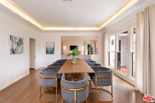 Dining room, Interior, Wood Texture Flooring
