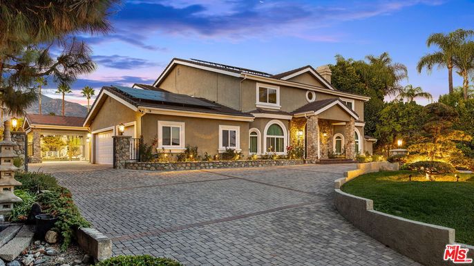 Attached, Backyard, Exterior, Facade, Solar Panels, Mediterranean