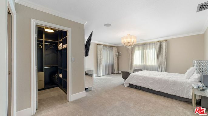 Bedroom, Chandelier, Interior
