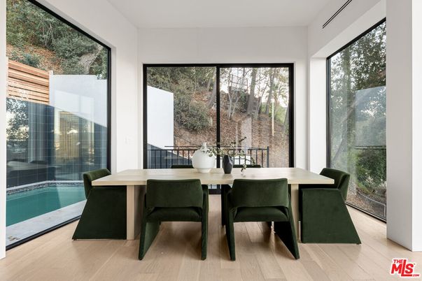 Dining room, Interior, Wood Texture Flooring