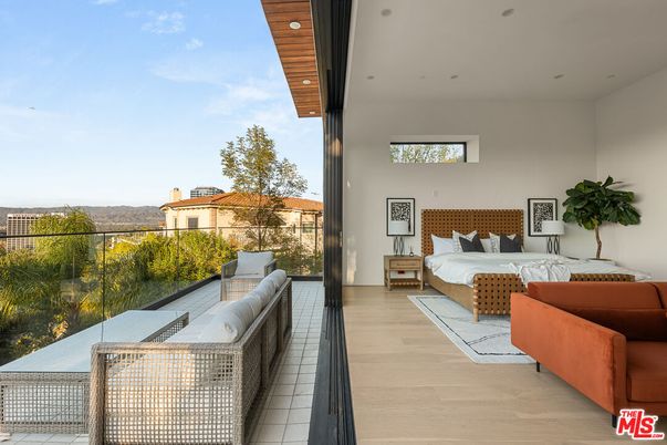Bedroom, Exterior, Interior, Recessed Lighting, Wood Texture Flooring