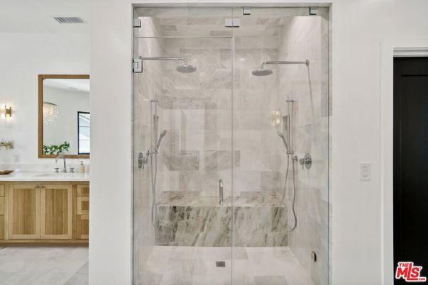 Bathroom, Glass Shower, Interior, Marble Walls