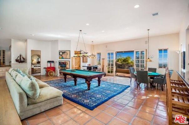 Billiard Table, Chandelier, Dining room, Game Room, Interior, Living room, Pendant Lights, Recessed Lighting