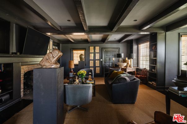 Fireplace, Interior, Living room, Wooden Beams