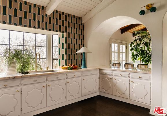 Interior, Kitchen, Wooden Beams, Wood Texture Flooring