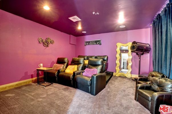 Home Theatre Room, Interior, Projection Screen, Recessed Lighting, Theatre Room