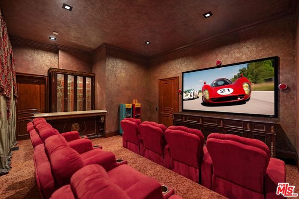 Home Theatre Room, Interior, Projection Screen, Recessed Lighting, Theatre Room