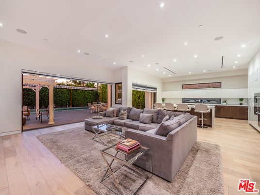 Dining room, Interior, Kitchen, Living room, Recessed Lighting, Wood Texture Flooring
