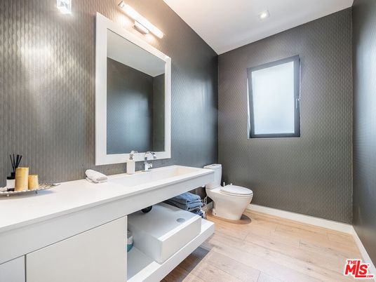 Bathroom, Interior, Recessed Lighting, Wood Texture Flooring