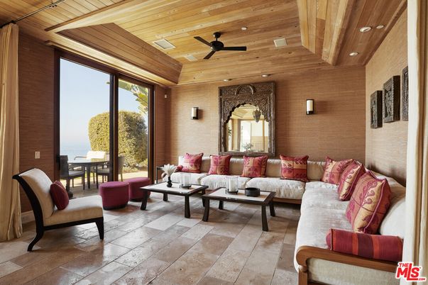 Interior, Living room, Recessed Lighting, Stone Walls, Wooden Ceilings, Wooden Walls