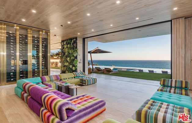 Interior, Living room, Recessed Lighting, Water, Wooden Ceilings