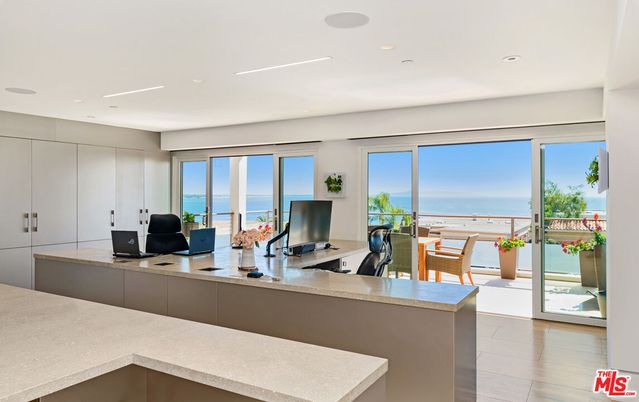 Home Office, Interior, Recessed Lighting, Water, Wood Texture Flooring