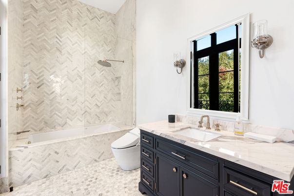 Bathroom, Glass Shower, Interior, Marble Walls