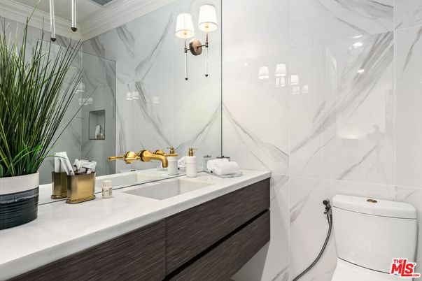 Bathroom, Glass Shower, Interior, Marble Walls
