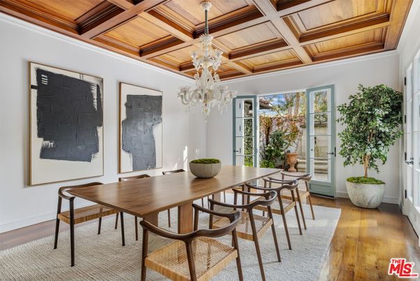 Chandelier, Dining room, Interior, Wooden Beams, Wooden Ceilings, Wood Texture Flooring