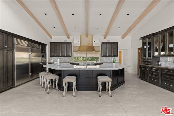 Interior, Kitchen, Recessed Lighting, Stainless Steel Appliances, Wooden Beams