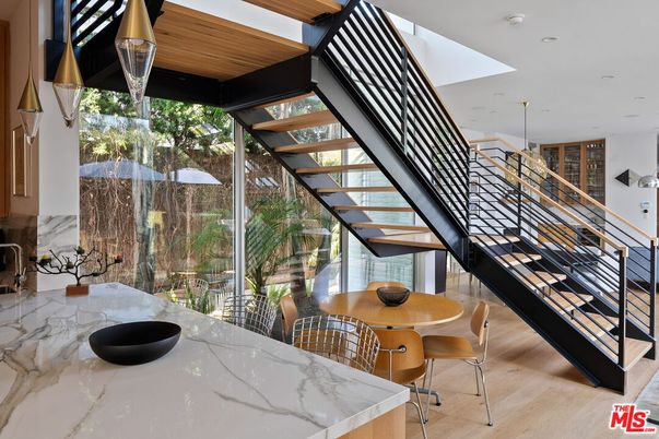 Dining room, Interior, Recessed Lighting, Wooden Ceilings, Wood Texture Flooring