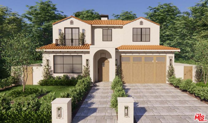Attached, Exterior, Facade, Spanish Mediterranean