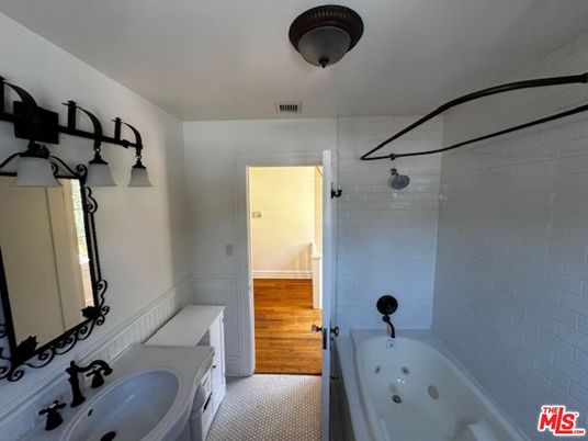 Bathroom, Interior, Wood Texture Flooring