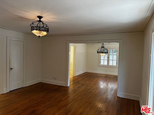 Empty room, Interior, Pendant Lights, Wood Texture Flooring