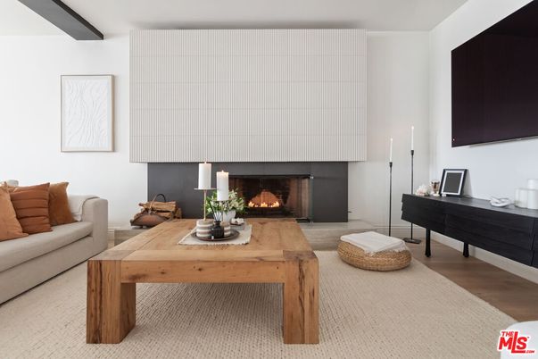 Fireplace, Home Office, Interior, Living room, Wood Texture Flooring