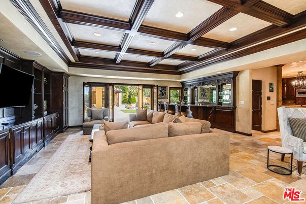 Chandelier, Interior, Living room, Recessed Lighting, Wooden Beams