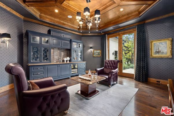 Chandelier, Interior, Living room, Recessed Lighting, Wooden Ceilings, Wood Texture Flooring