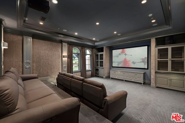 Home Theatre Room, Interior, Projection Screen, Recessed Lighting, Theatre Room