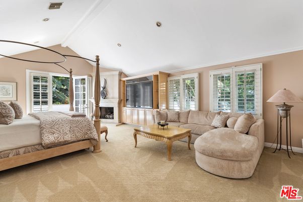 Bedroom, Fireplace, Interior, Living room, Recessed Lighting