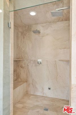 Bathroom, Interior, Marble Walls, Recessed Lighting