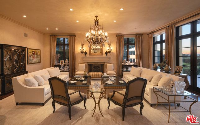 Chandelier, Dining room, Fireplace, Interior, Living room, Recessed Lighting