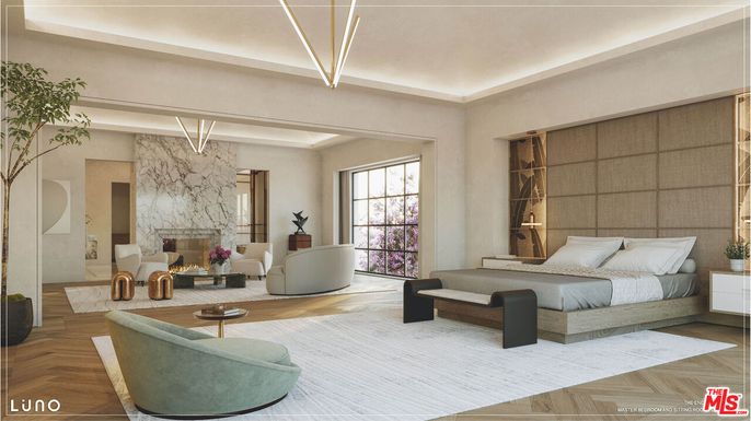 Bedroom, Fireplace, Interior, Living room, Marble Walls, Wood Texture Flooring