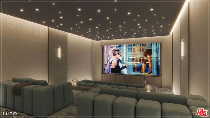 Interior, Projection Screen, Recessed Lighting, Theatre Room