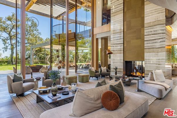 Fireplace, Interior, Living room, Stone Walls, Wood Texture Flooring