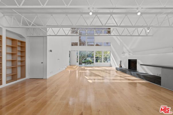 Empty room, Fireplace, Interior, Wood Texture Flooring