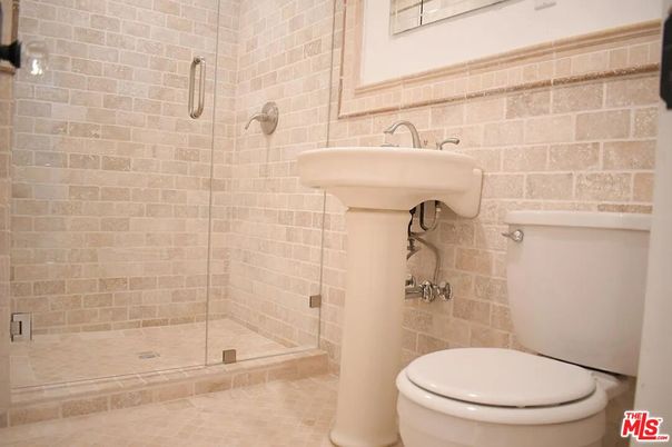 Bathroom, Glass Shower, Interior, Stone Walls