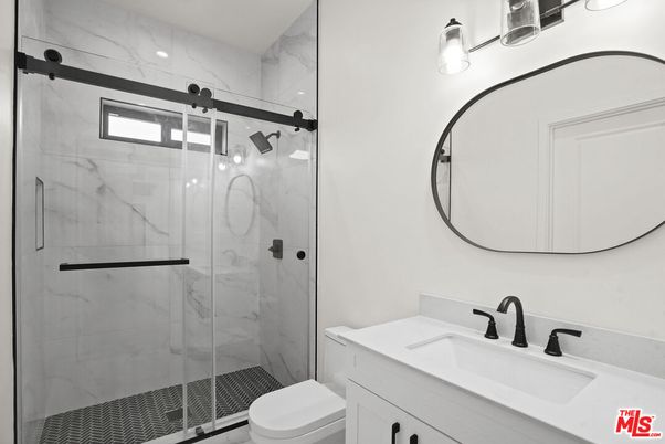 Bathroom, Glass Shower, Interior, Marble Walls