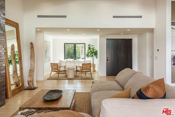 Dining room, Interior, Living room, Recessed Lighting, Wood Texture Flooring