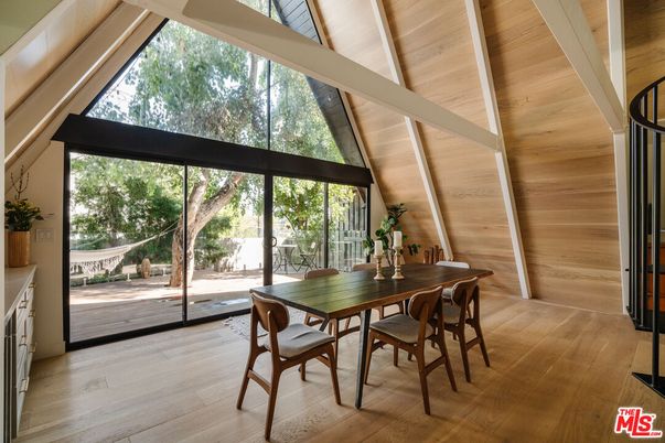 Dining room, Interior, Wooden Ceilings, Wood Texture Flooring