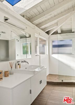 Bathroom, Glass Shower, Interior, Wooden Beams, Wooden Ceilings