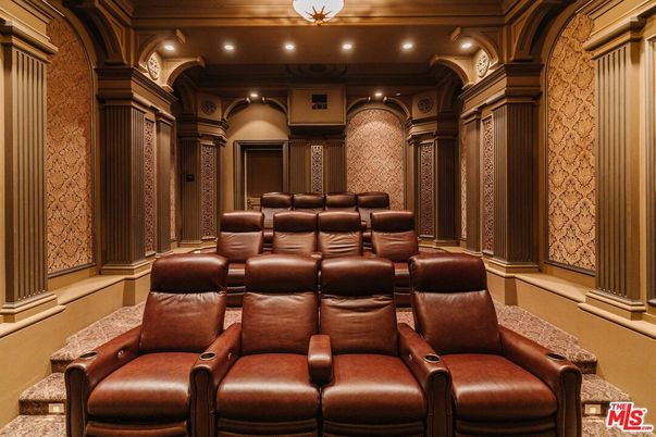 Home Theatre Room, Interior, Projection Screen, Recessed Lighting, Theatre Room