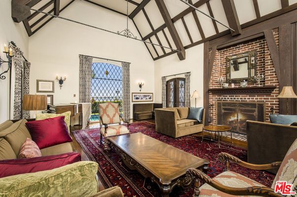 Fireplace, Interior, Living room, Stone Walls, Wooden Beams