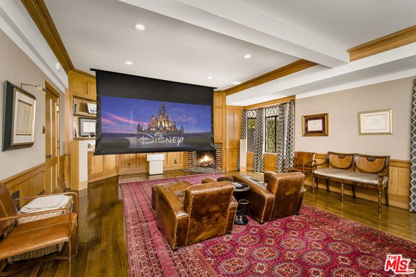 Fireplace, Interior, Living room, Recessed Lighting, Wood Texture Flooring, Wooden Walls