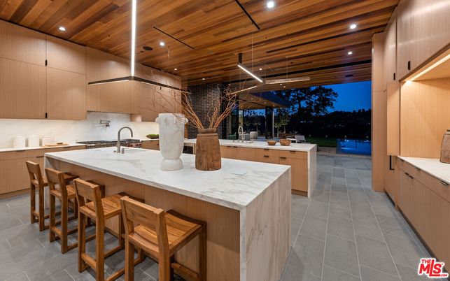 Interior, Kitchen, Recessed Lighting, Stainless Steel Appliances, Wooden Ceilings